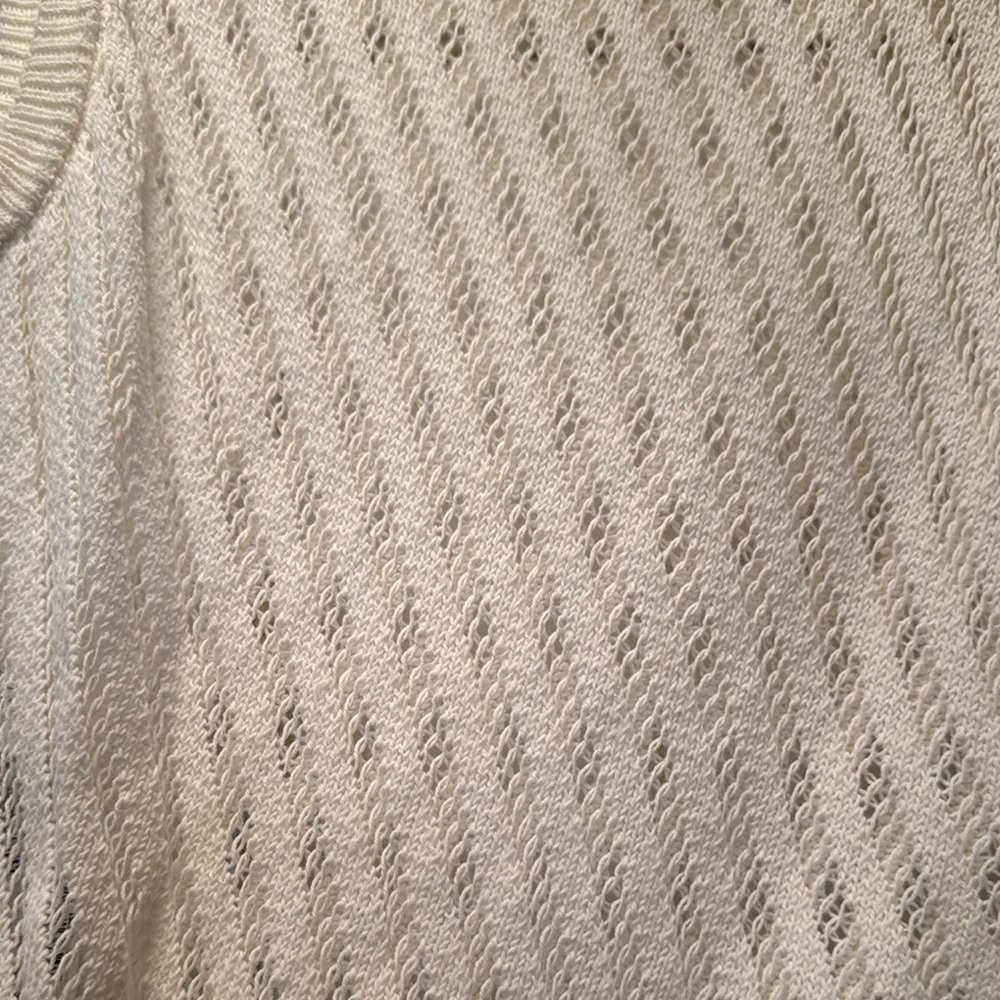 Mango White Ribbed Muscle Tee - Picture 4 of 6